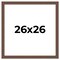 26x26 Wide Barnwood Picture Frame with UV-Resistant Acrylic & Acid Free Backing, Available in 6 Paint Finishes - Grey, Brown, White, and Black